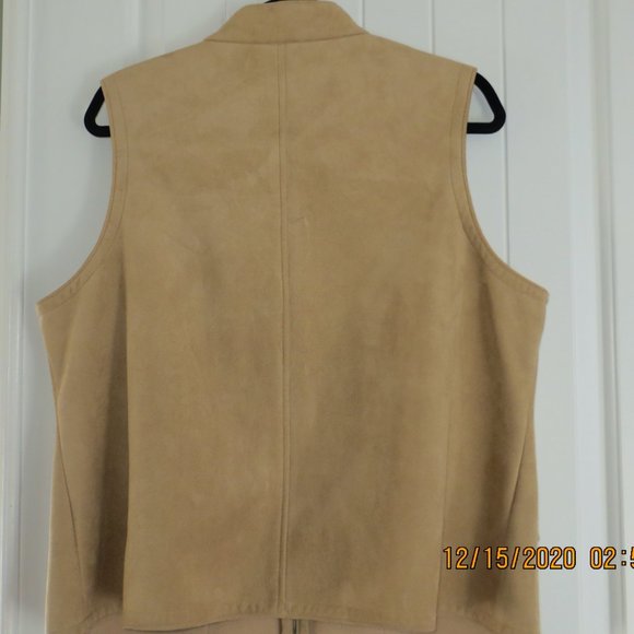 Talbots Women's Faux Suede 18W Petite vest - Picture 2 of 2